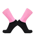 Aero Cycling Summer Anti Socks Whiteline Slip Silicone Socks Men Bicycle Sport Running Bike Socks Calcetines Ciclismo