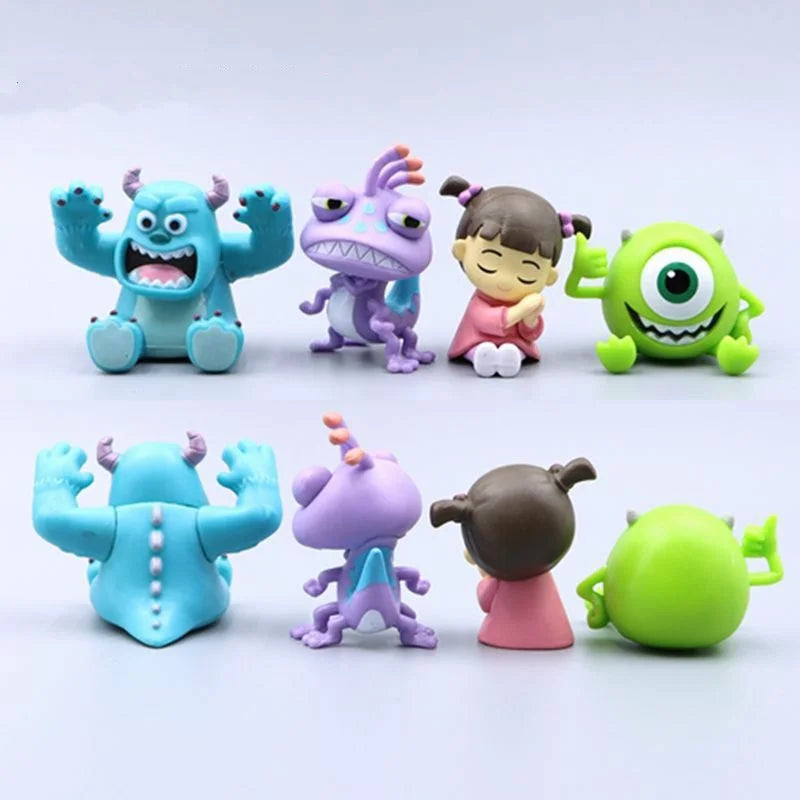 Monsters Inc Mini Figures 4PCS – Cartoon Character Collectible Toy Set