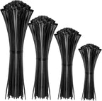100 PCS Self-locking plastic nylon tie 100 PCS black cable tie fastening ring cable tie zip wraps strap nylon cable tie set