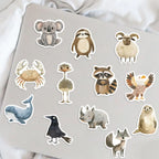 50pcs Cute Book Paintings Animals Stickers Aesthetic Decal Water Bottles Helmet Luggage Skateboard Cute Graffiti Sticker