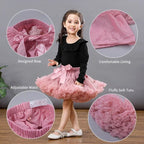 Baby Girls Tutu Fluffy Skirt Toddler Princess Ballet Dance Tulle Mesh Skirt Kids Cake Skirt Cute Girls Clothes Pettiskirt Skirt