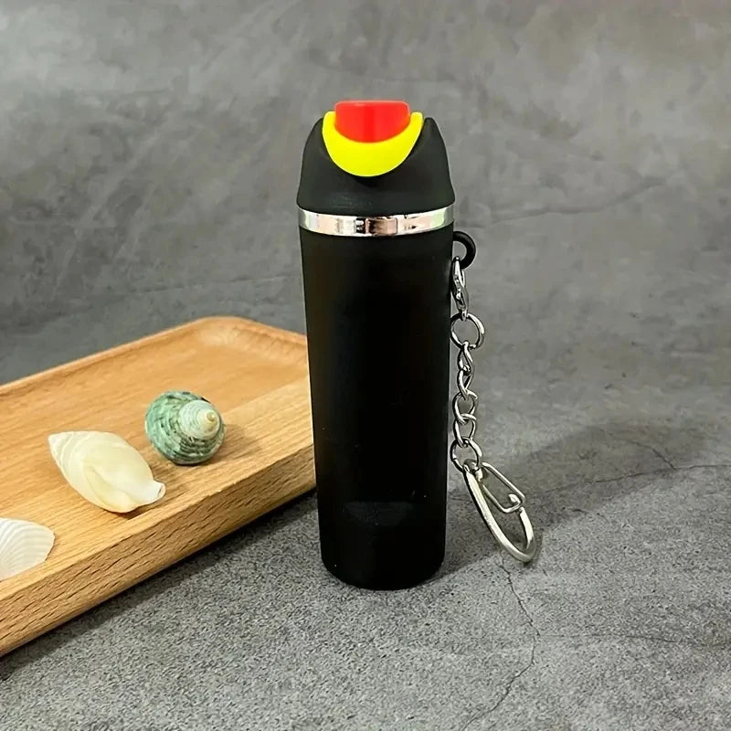 Mini Water Bottle Keychain ， Cute Cup Mini Tumbler Keychain，Applicable To Holder Keyring for Lip Balm, Backpack