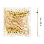 100Pcs Disposable Bamboo Skewer Hawaiian Flamingo Pearl Cocktail Picks Buffet Food Fruit Forks For Wedding Birthday Party Decor