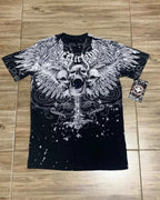 2000s affliction Graphic T-Shirt Mens Large Grunge Wings New Fashion Style Couple Tops Pure Cotton Shirt