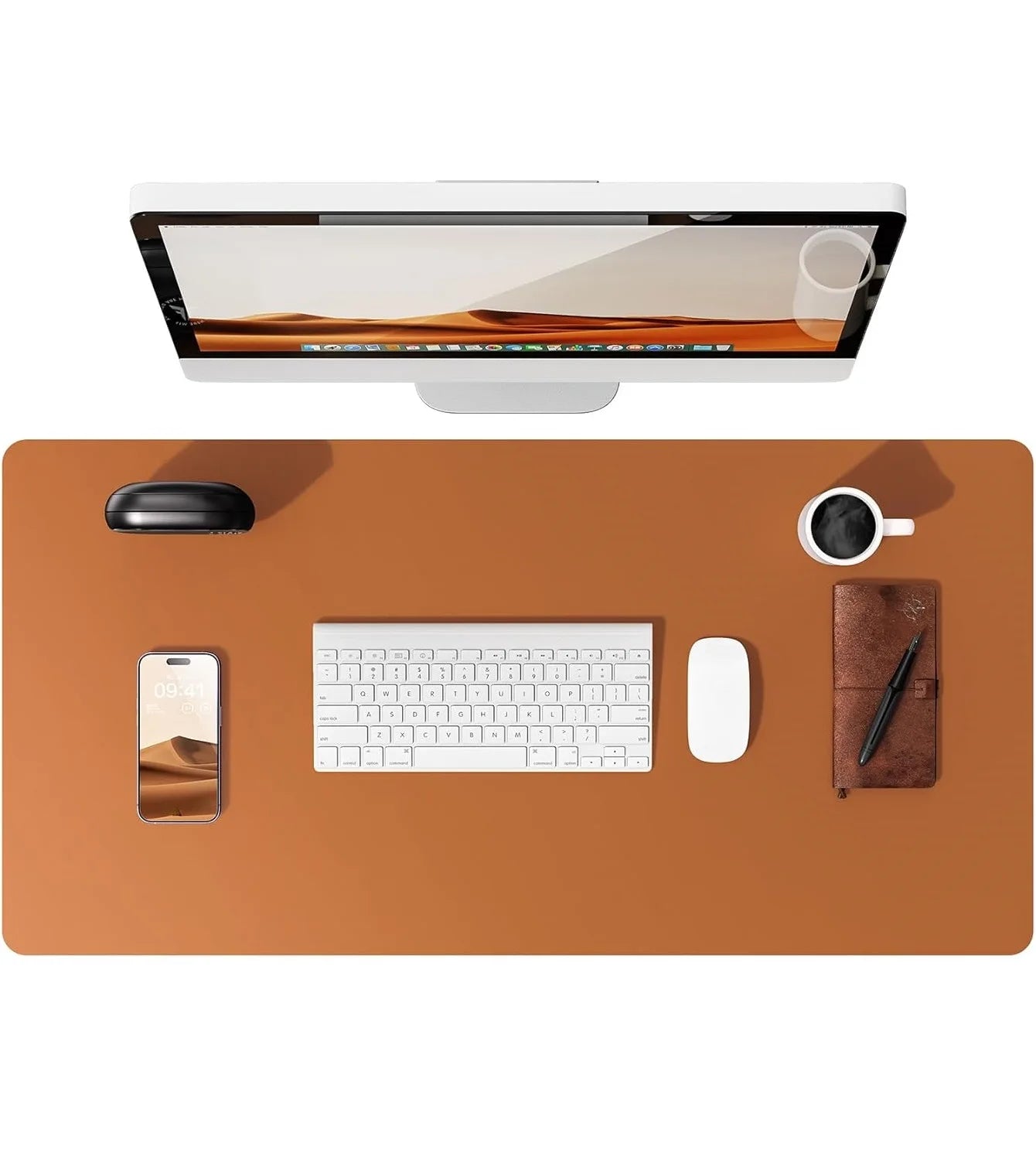 Large PU Leather Desk Pad – Non-Slip Office Mouse Pad & Desk Protector for Laptop, Keyboard, and Workstation
