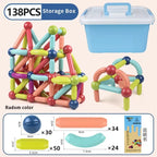 Magnetic Constructor Blocks STEM Building Set for Creative Kids