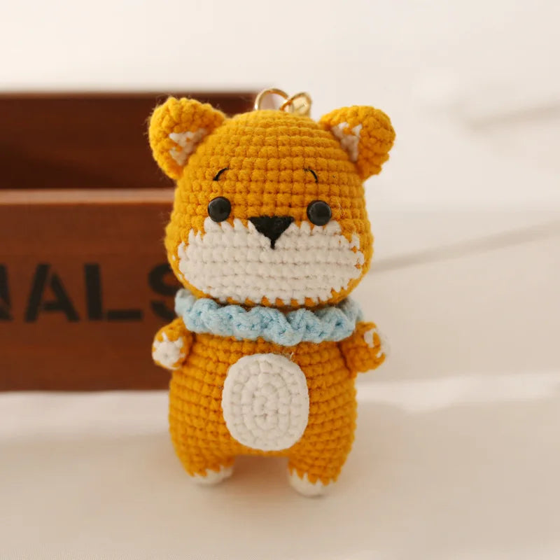 Cute Puppy Crochet Keychain Handmade Dog Bag Charm