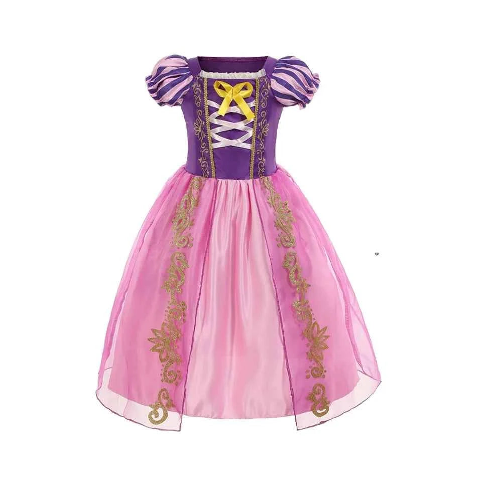 Girls Snow Queen Elsa Anna Kids Costumes For Girls 2024 Carnival Party Prom Gown Children Clothing Frozen Jasmine Princess Dress