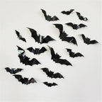 Halloween 3D Black Bat Wall Stickers – Removable Spooky Wall Decor