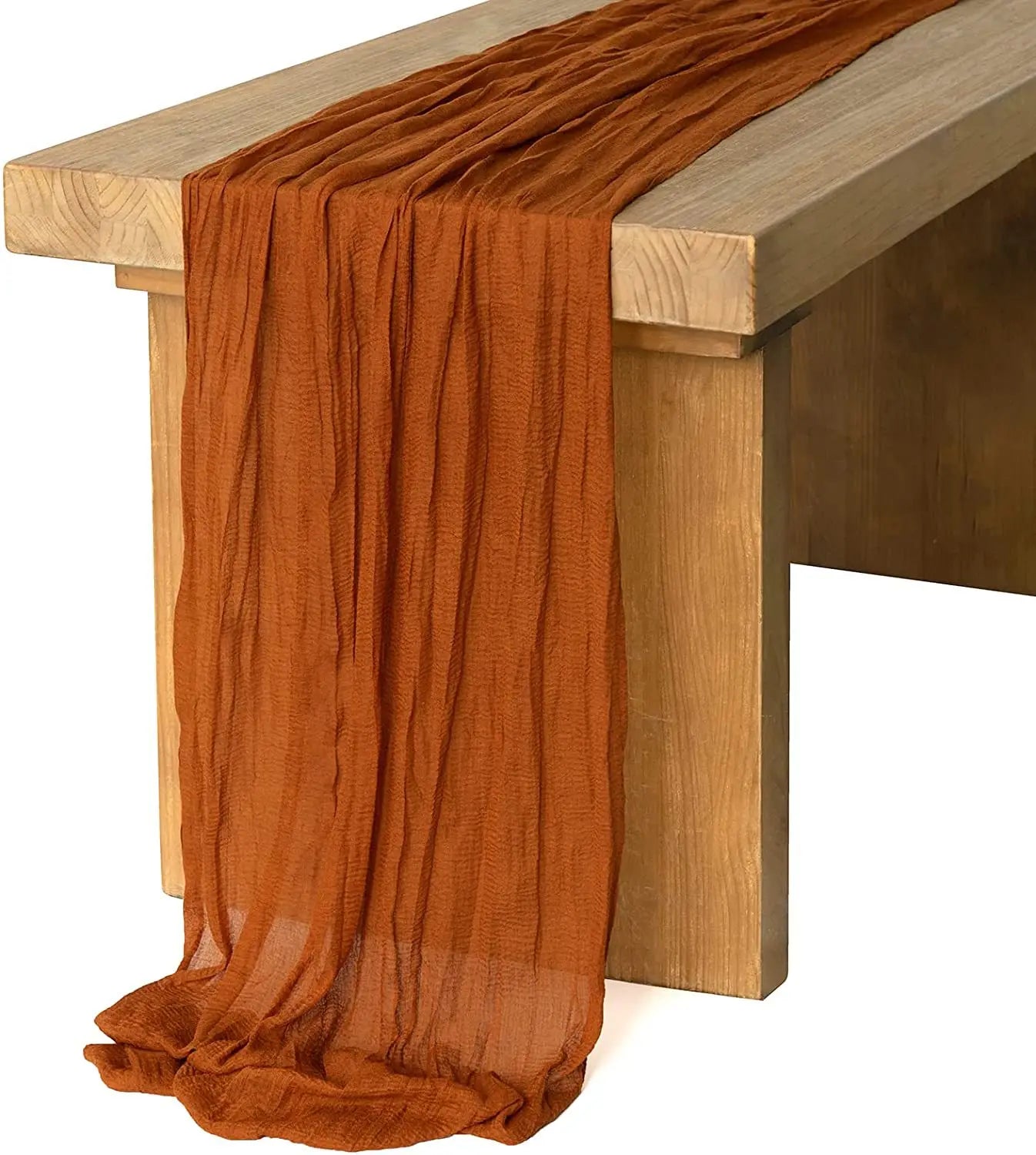 Gauze Table Runner Dinning  Decoration 90*300CM Rustic Country Boho Beach Wedding Party Table Decor Christmas Table Runners
