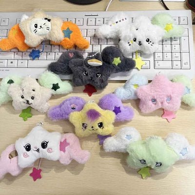 1PC Star Pendant Key Chain Doll Album Plush Pendant Doll School Bag Decoration Gifts
