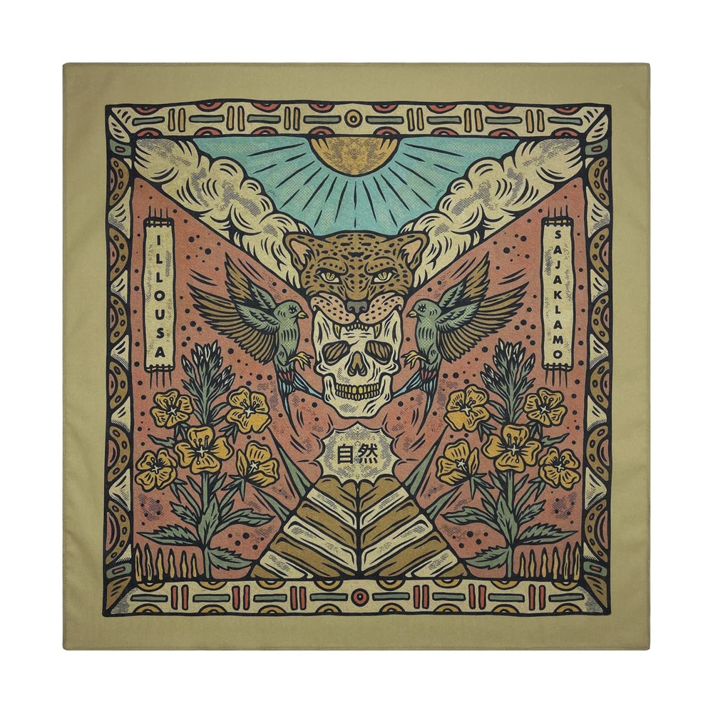 High Quality Skull Chimpanzees Print Cashew Hip Hop Cotton Square Bandana Scarf Riding Headband Paisley Gifts For Men Unisex