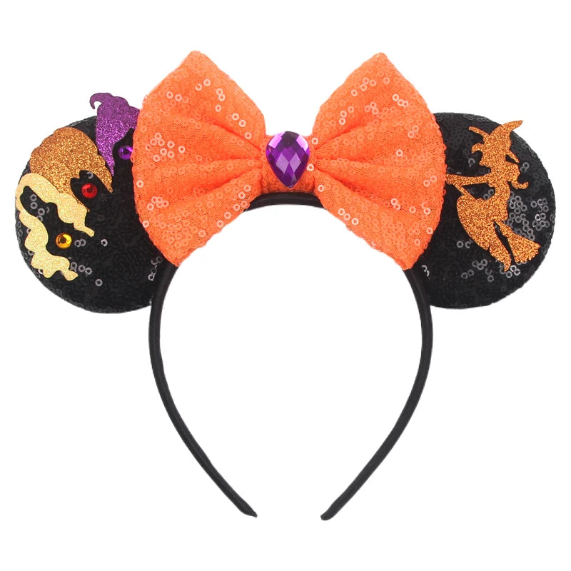 2026 Latest Fashion Ear Headband Sequin Bows For Girl Adult Kids Halloween Party Cosplay Hair Accessories Princess Hairband