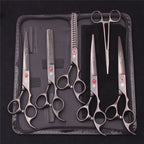Pet Grooming Scissors Purple Dragon Japan Stainless Pink Curved Scissors For Dogs Dog Thinning Scissors Pet Chunker Shears Z3003