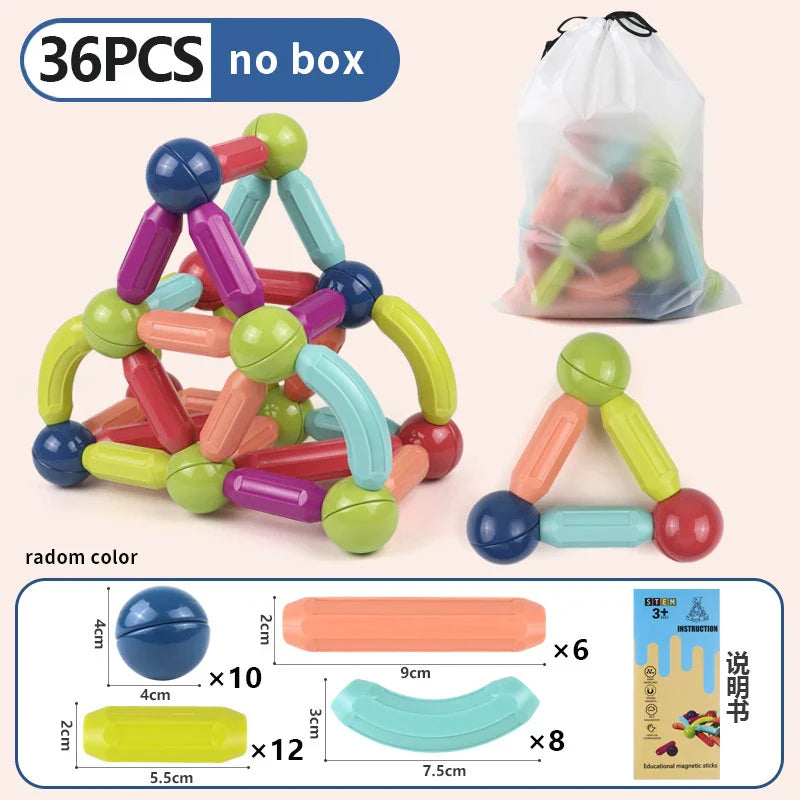 Magnetic Constructor Blocks STEM Building Set for Creative Kids