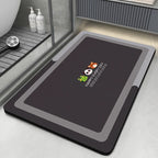 Diatomaceous Earth Bath Mat – Absorbent, Non-Slip Quick-Dry Bathroom & Toilet Floor Rug, Washable Shower Pad