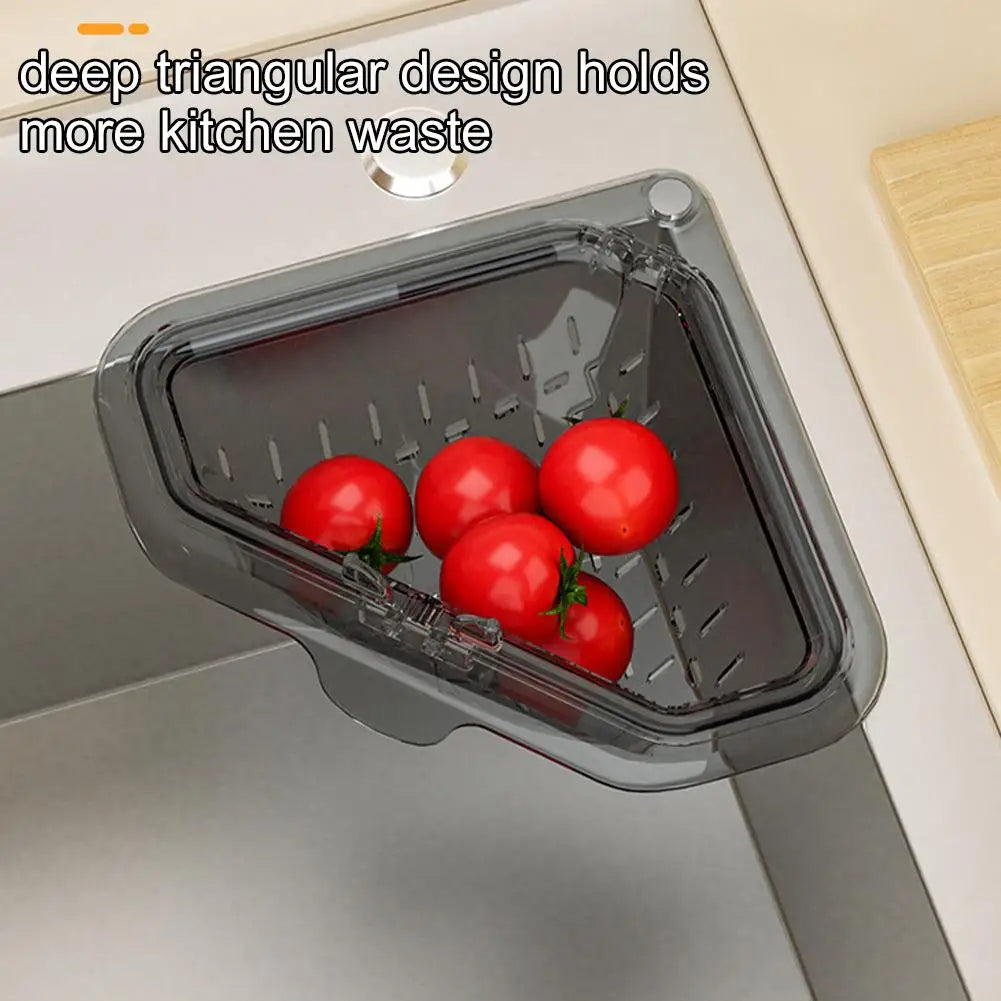 Magnetic Triangle Sink Strainer Basket – Kitchen Food Waste Filter