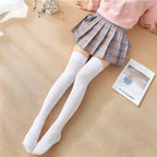 Sexy Black White Color Long Socks Women Over Knee Thigh High The Stockings Lolita Ladies Girls Sock