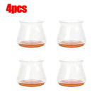 24/4pcs Chair Leg Caps Silicone Feet Protector Pads Furniture Table Covers Socks Plugs Cover Furniture Leveling Feet Home Decor