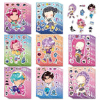 24PCS Cute Make a Face Stickers DIY Handicrafts Waterproof Puzzle Reward Stationery Stickers-K-pop