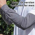 Cooling Arm Sleeves Breathable Sun Protection Ice Slik Sleeves Summer Outdoor Sports Driving Cycling Sleeves Men Loose Arm 2026