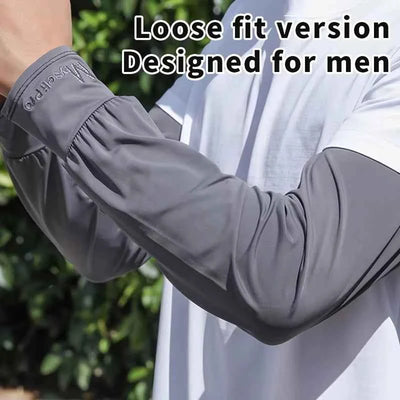 Cooling Arm Sleeves Breathable Sun Protection Ice Slik Sleeves Summer Outdoor Sports Driving Cycling Sleeves Men Loose Arm 2026