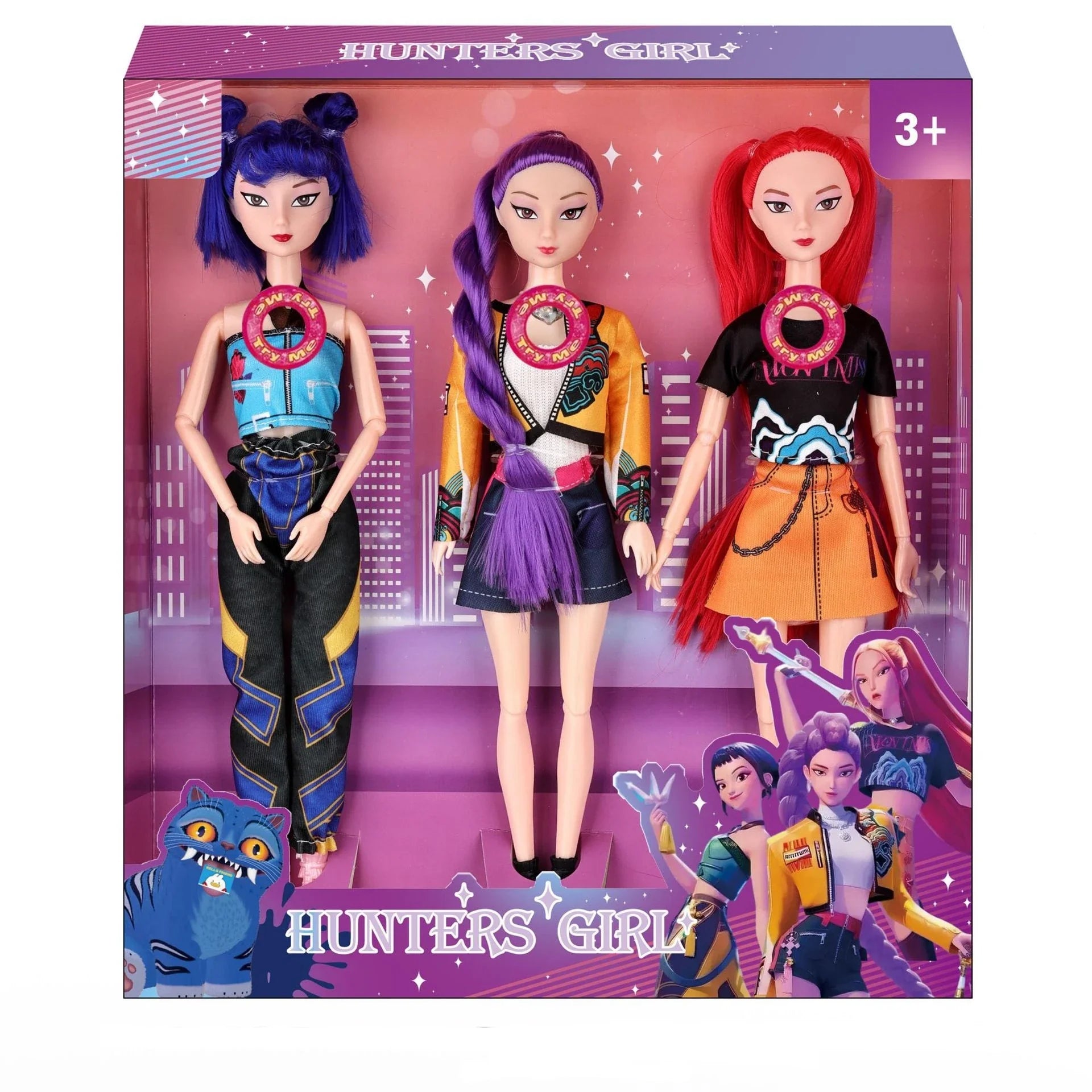 Kpop Anime Vinyl Doll Set – Rumi Mira Zoey Articulated Toy