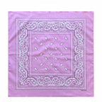 70CM Oversized Hip Hop Amoeba Cashew Cotton Square Bandana Scarf Headband Black Paisley Gifts For Men/Boys/Girls