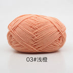 40-50g/Set 4ply Milk Cotton(80%) Knitting Yarn Needlework Dyed Lanas For Crochet Craft Sweater Hat Dolls At Low Price