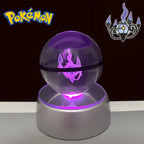 Pokemon 3D Crystal POKE BALL Figure Toys Snivy Dragonair Blastoise Venusaur Milotic Raichu Night Light LED Lamp Base Model Dolls