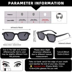 1Pc Men's Fashion Glasses New Trendy Square Frame Retro Rivet Y2K Music Festival Cool Street Style Decoration Suitable for Daily