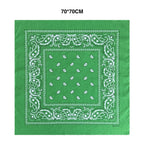 70CM Oversized Hip Hop Amoeba Cashew Cotton Square Bandana Scarf Headband Black Paisley Gifts For Men/Boys/Girls