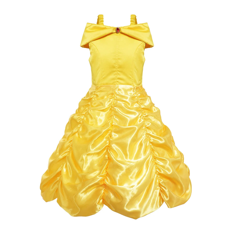 Girls Princess Dress Kid Cinderella Snow White Aurora Rapunzel Cinderella Halloween Costume Children Birthday Party Dress