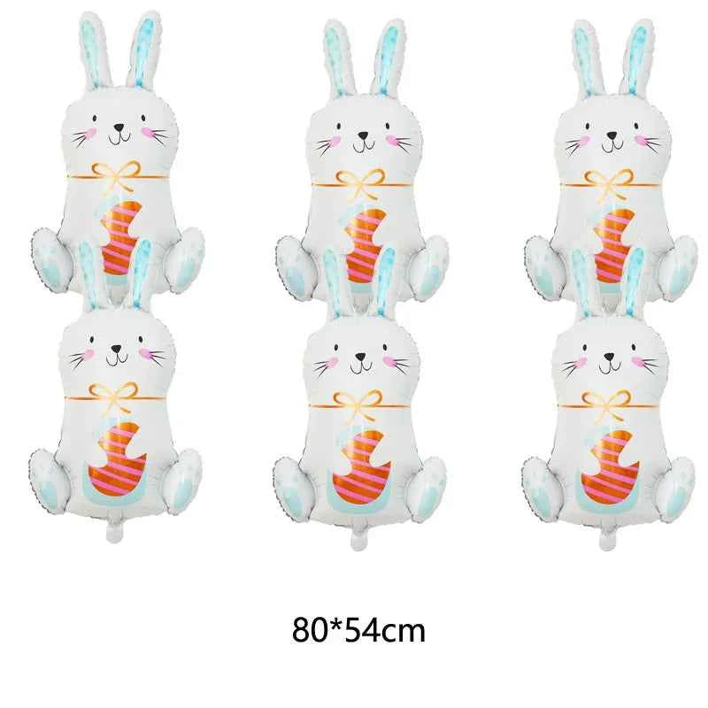 1pc,Large Easter Standing Balloon for Happy Easter Day Party Decorations 150cm Bunny Easter Egg Balloons Kids Party Favors