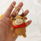 Cute Rabbit Crochet Keychain Handmade Bunny Bag Charm
