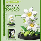 Potted Building Block Simulation Succulent Bouquet Creative Puzzle Building Block Eternal Flower Home Decoration Rose