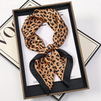 2024 Luxury Square Silk Scarf for Women Hijab Hair Bands Neckerchief Female Satin Shawl Ribbon Headband Fashion Wraps Bandana