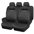 Universal Leather Car Seat Covers Red Simple Waterproof 5 Seat Car Seat Cover