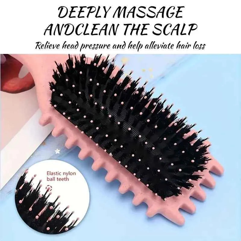 1PC Salon Quality Curling Hair Styling Brush for Men & Women Comb And Shape Curly Hair Reduce Pulling Hairdressing Tool