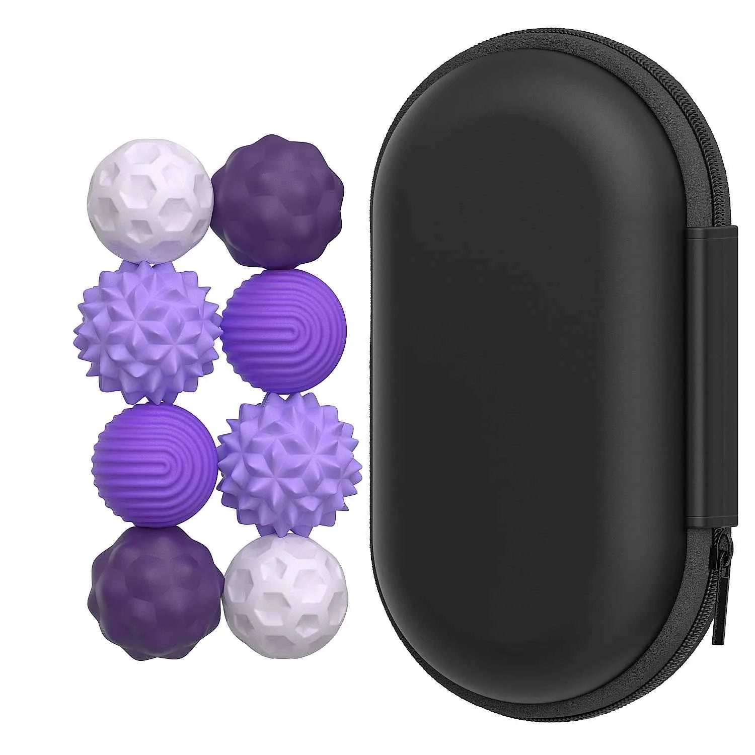 New Stress-Relief Magnetic Ball Toy Durable Rubber Fidget Spinner Toy Multicolor Novelty Relax Gadget for Adults and Youngsters