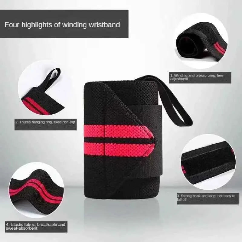 2 pcs Elastic Wrist Wraps, Wrist Support Brace, Wrist Wraps Guard Wrist Band For Gym Weightlifting, Fitness Protection, Barbell