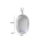 New Portable Clear Figure Display Keyring Bag Waterproof PVC Oval Hanging Blind Box Storage Bags Keychain Organizer Case