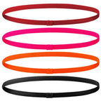 4PCS Unisex Sports Thin Headband Non-Slip Elastic Women Men Yoga Hair Bands Sweatband Football Running Biking Sports Hairband