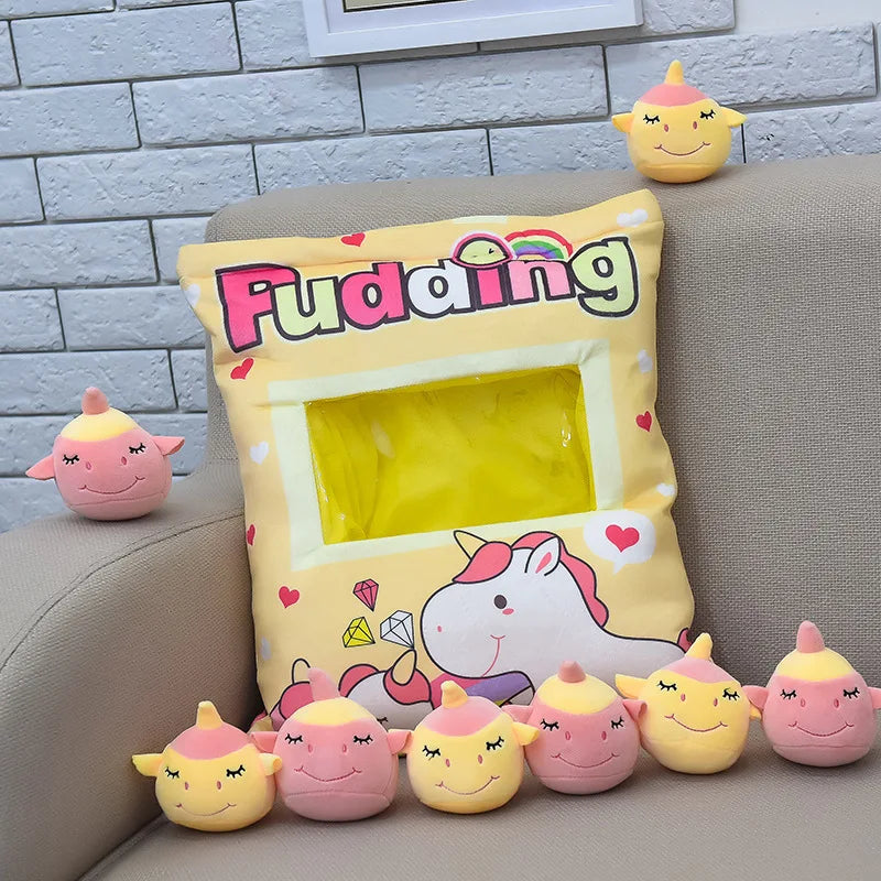 Cartoon a bag of snacks doll throw pillow Internet celebrity ins snack bag plush toy creative office pillow Lovely holiday gift