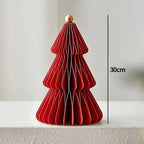 Paper Christmas Tree Ornaments 3D Honeycomb Christmas Tree Decorations Folded Paper 2026 Xmas New Year Desktop Arrangement Decor