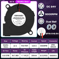 5015 50mm DC 24V 12V 5V 2Pin Dual Ball/Sleeve Bearing Brushless Cooling Turbine Blower Fan 50mm x 15mm Blower Cooler Fan