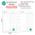 A7 50Sheets Loose Leaf Notebook Refill Spiral Binder Inner Page Weekly Monthly To Do Line Grid Inside Paper Stationery