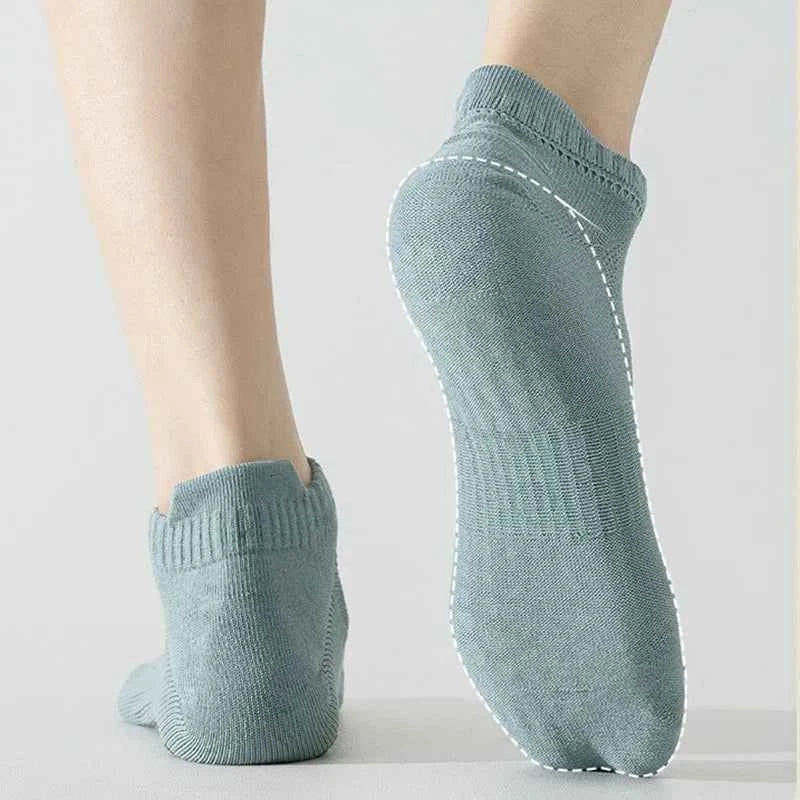 Yoga Socks Men Cotton Thin Silicone Non-slip Grip Pilates Low-ankle Sock