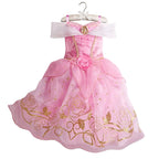 Girls Princess Dress Kid Cinderella Snow White Aurora Rapunzel Cinderella Halloween Costume Children Birthday Party Dress