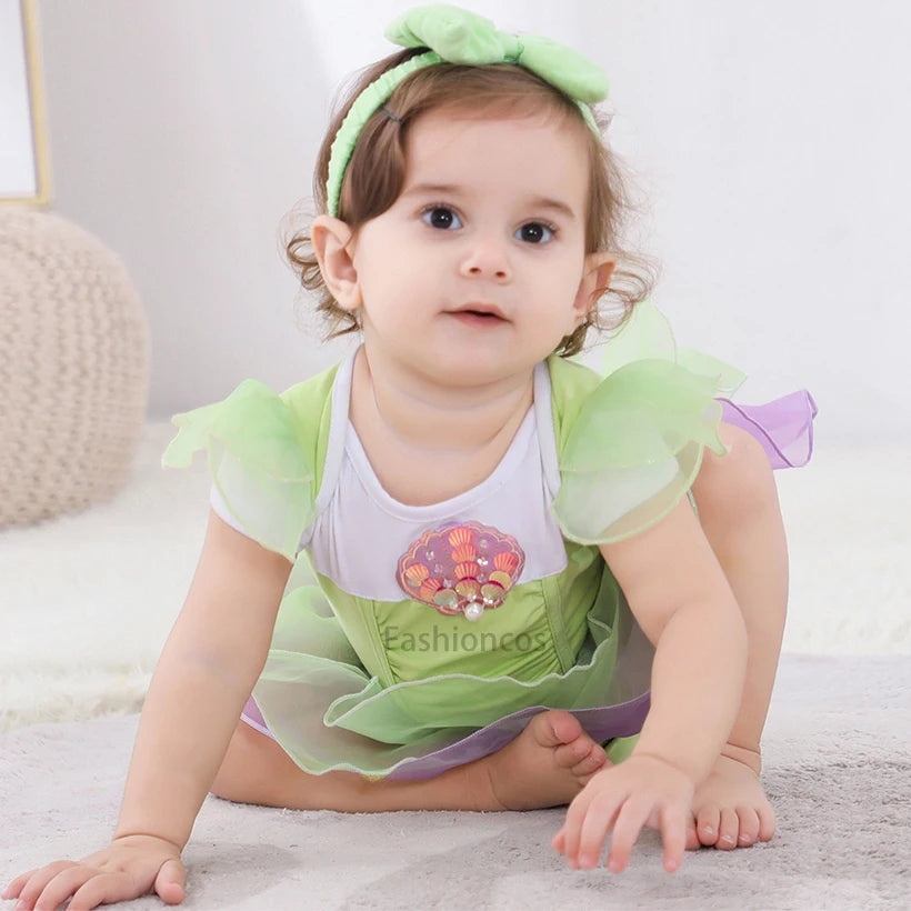 Baby Romper Tutu Dress with Headband Infant Baby Girl Princess Clothes Cute Design Kids Dress Halloween Party Costumes Outfit
